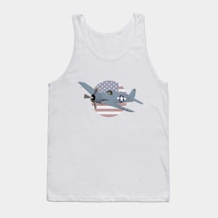 WW2 F6F Hellcat Airplane Tank Top